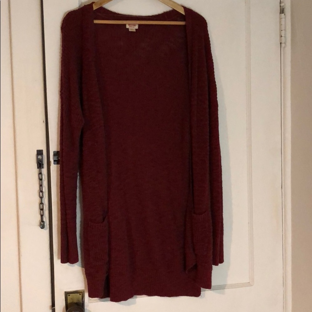 Maroon cardigan